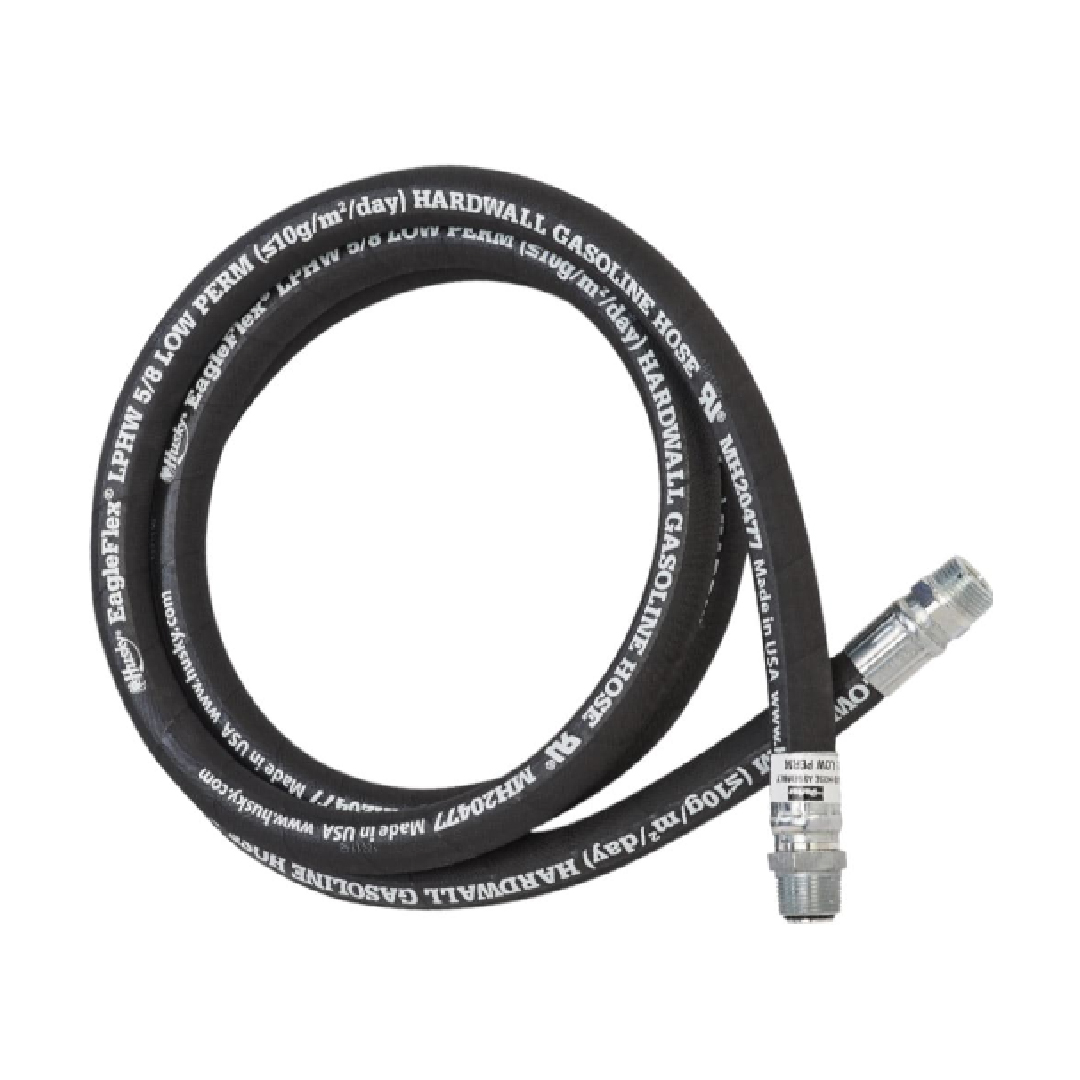 ⅝'' Low Perm Hardwall Hose with ¾” NPT M Permanent External Crimp Chrome Plated Brass Couplings