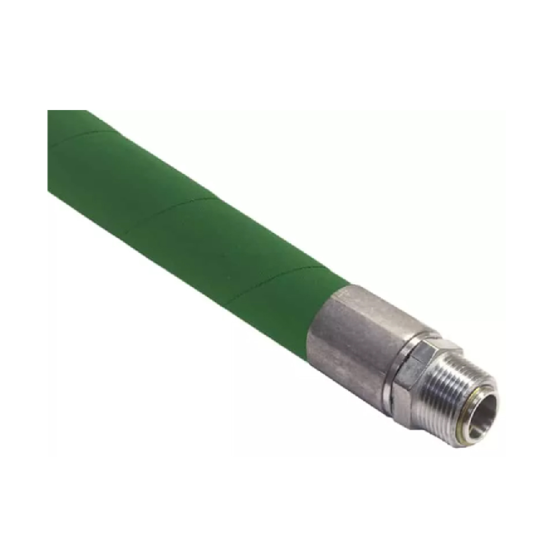 .75” Hardwall Hose with 34'' NPTF permanent external crimp zinc plated steel coupling