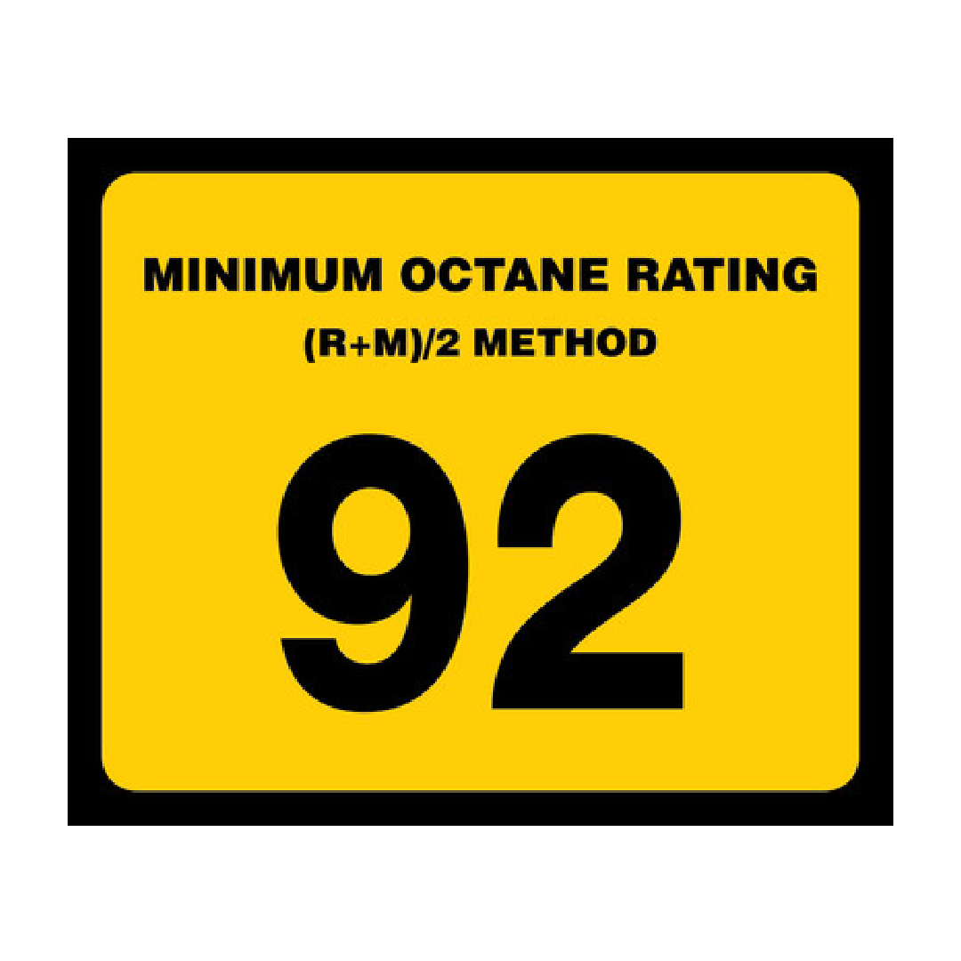 92 OCTANE DECAL