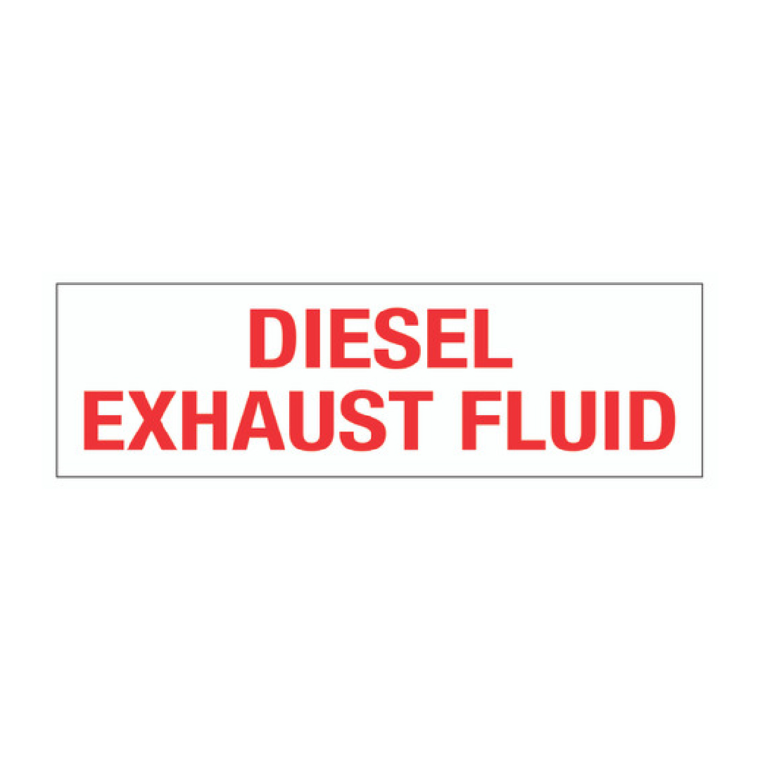 CAS20-088 - 5W X 1.5H DIESEL EXHAUST FLUID ALUMINUM SIGN