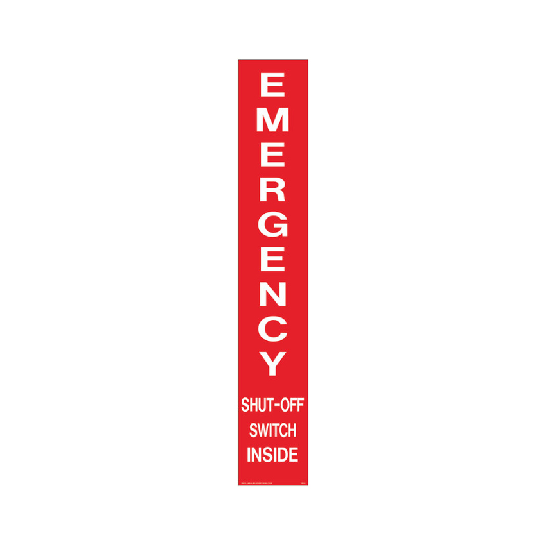 D-23 EMERGENCY & FIRE PREVENTION DECAL - EMERGENCY SHUT-OFF