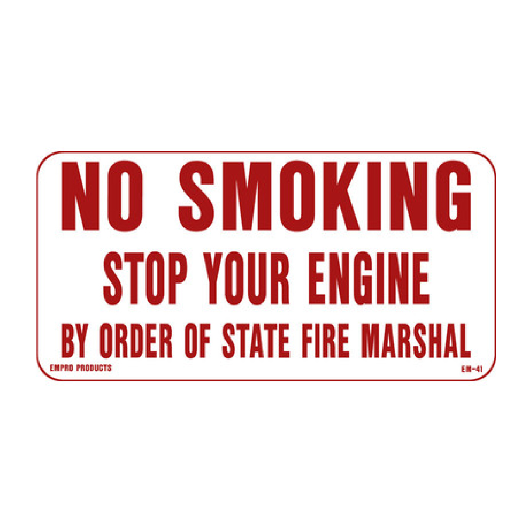 No Smoking Stop Engines