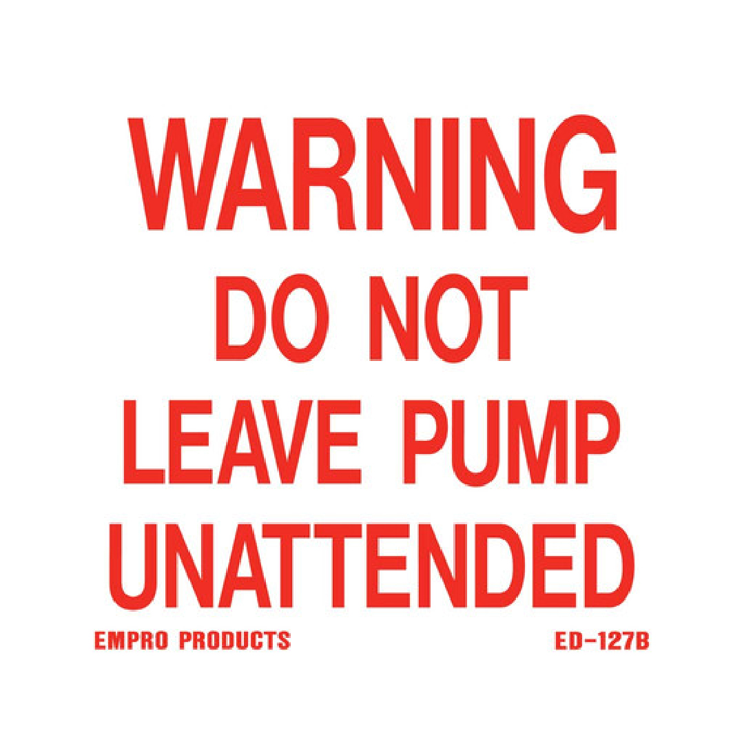 WARNING DECAL RED ON BLACK