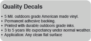 D-316 PUMP AD. PANEL DECAL - PROPANE1