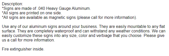 FIRE ENTINGUISHER SIGN1