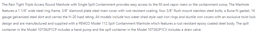 Rain Tight Triple Access Round Manhole wit