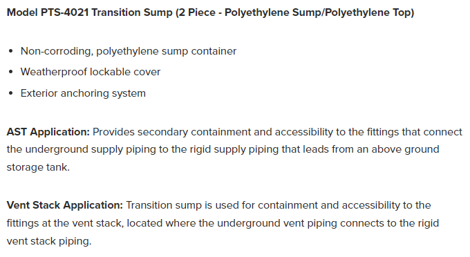 Transition Sump (2 Piece-